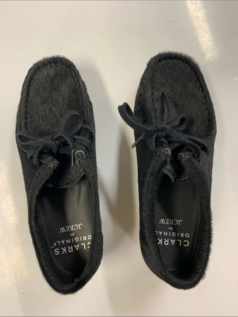 Clarks original for JCrew Wallabee calf hair